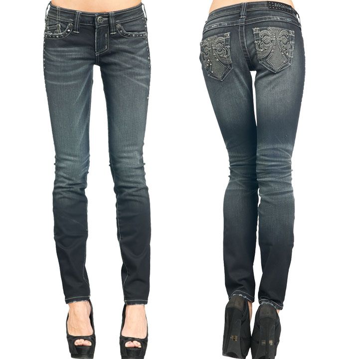 ladies dark blue skinny jeans