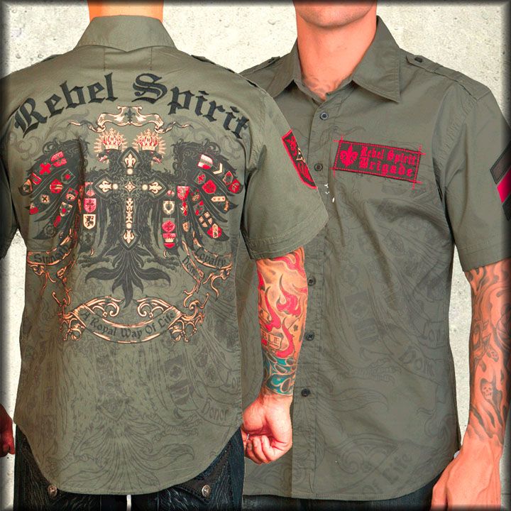 Rebel Spirit Medal Of Honor Warbird Emblems Insignia Mens Short
